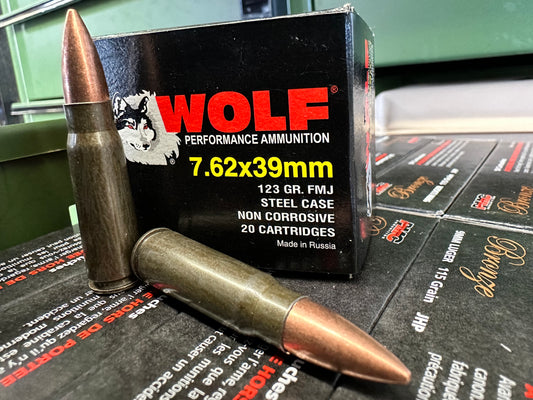 Wolf 7.62x39 123gr. steel cased 20rounds